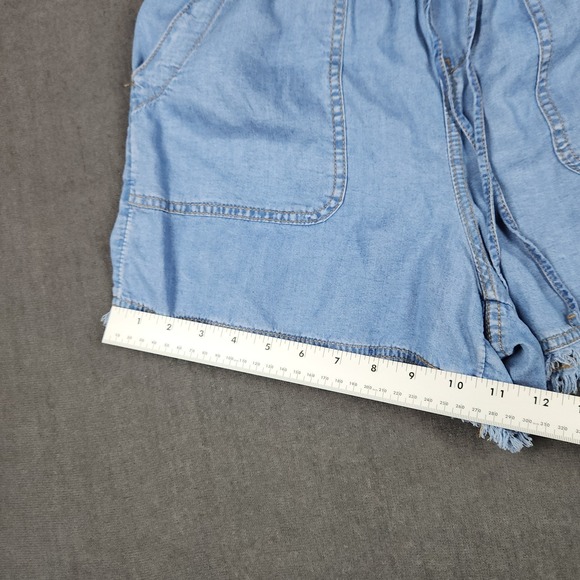 Time & Tru Shorts Womens Size XS Pull On High Rise Tencel Light Blue NWT - Picture 8 of 10